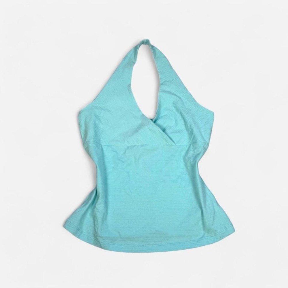 Deadstock NWT Vintage y2k My Michelle light blue babydoll halter top